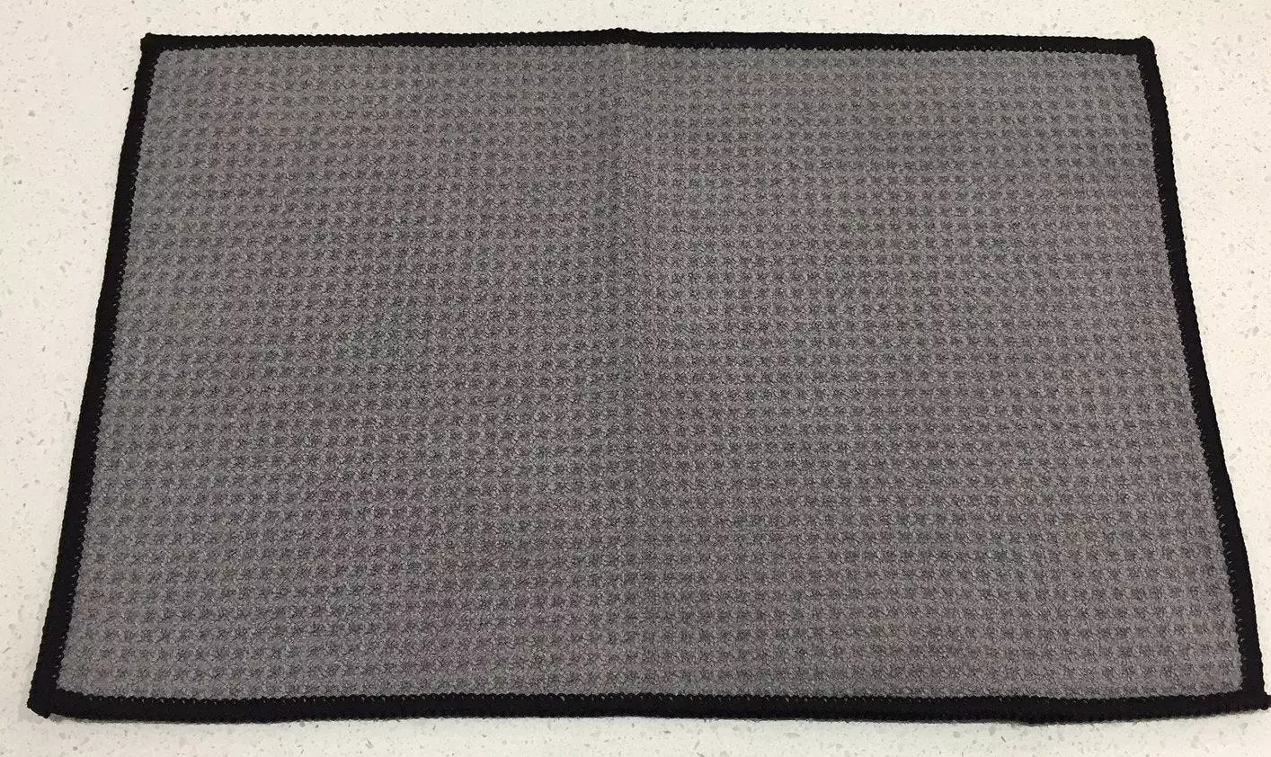 AquaPro 400A Waffle Weave Golf Towel Twin Pack - Charcoal/Black