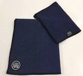 AquaPro 400A Waffle Weave Golf Towel Twin Pack - Navy/Black