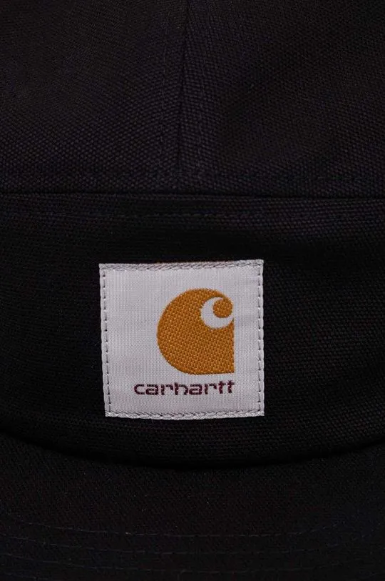 Carhartt WIP cotton baseball cap Backley Cap brown color