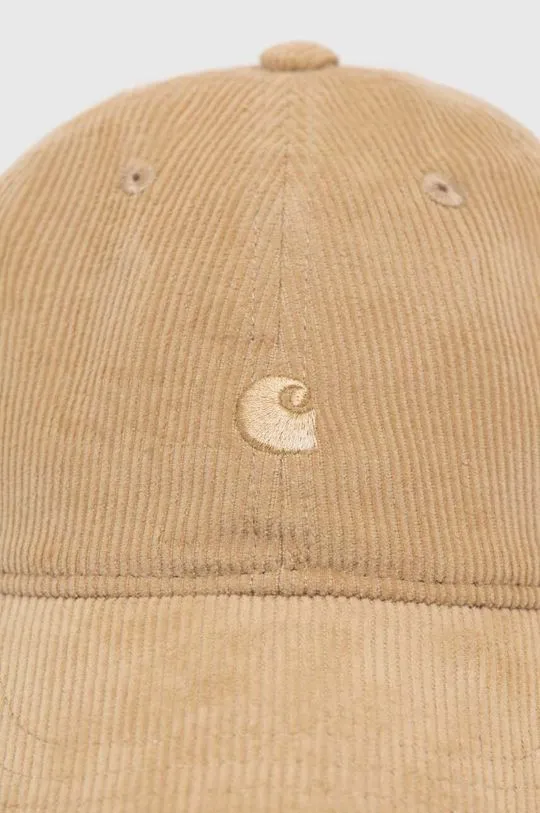 Carhartt WIP cotton baseball cap Harlem Cap beige color I028955.1YAXX