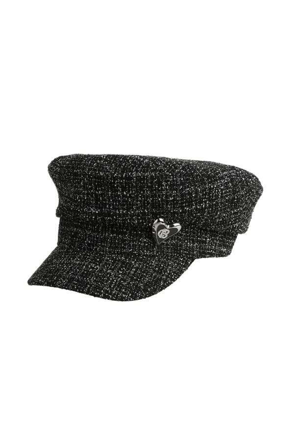 Caroline Biss BLACK TWEED CAP