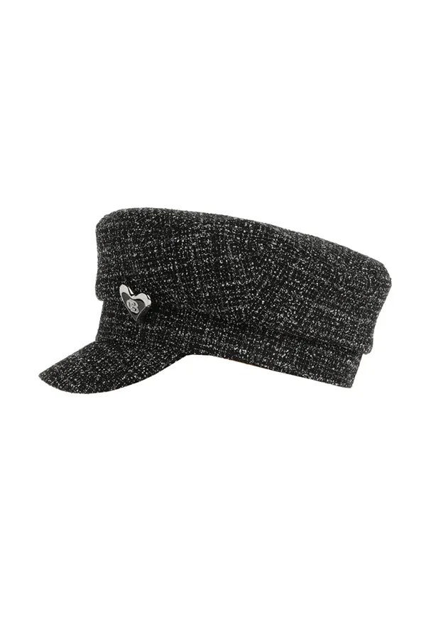 Caroline Biss BLACK TWEED CAP