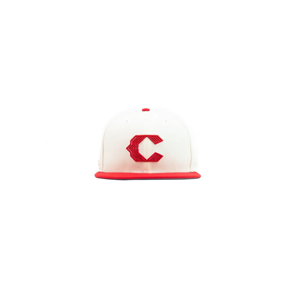 Cincinnati Reds City Connect Fitted Cap (Chrome/Red)