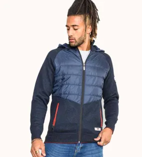 D555 Mens Raglan Sleeve Jumper With Bonded Fleece Lining And Hood (NORBURY)