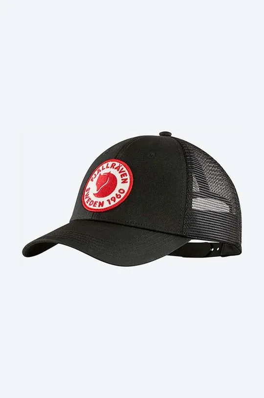 Fjallraven baseball cap black color