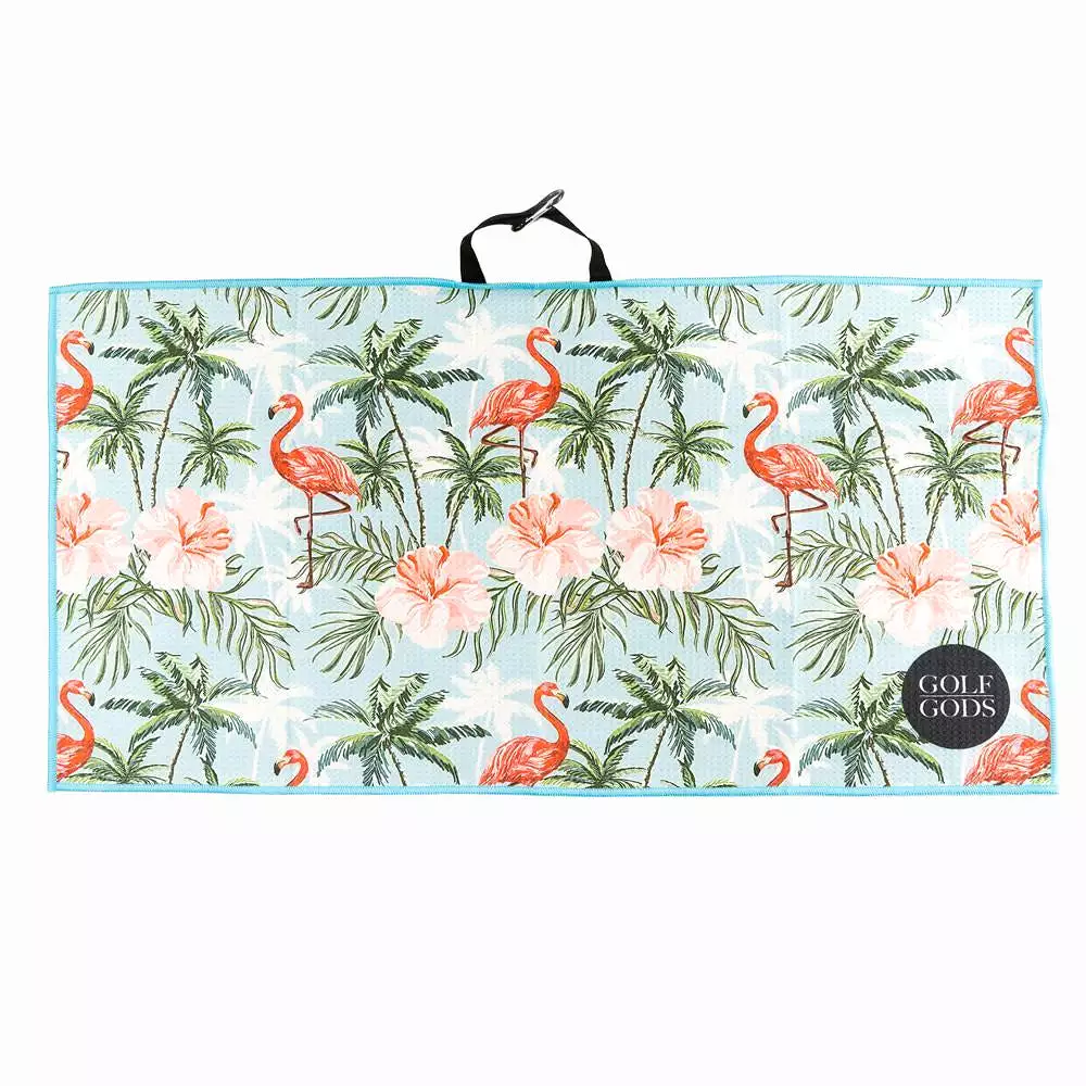 Flamingo Paradise Golf Towel