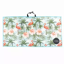 Flamingo Paradise Golf Towel