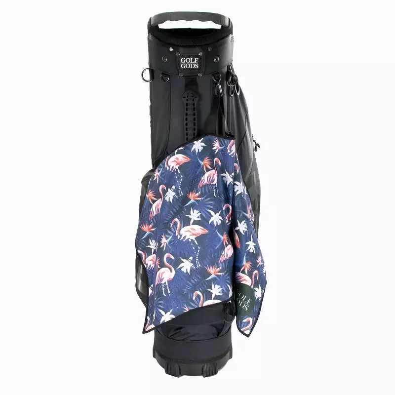 Flowers & Flamingos Golf Towel