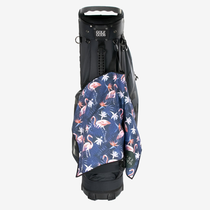 Flowers & Flamingos Golf Towel