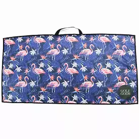 Flowers & Flamingos Golf Towel