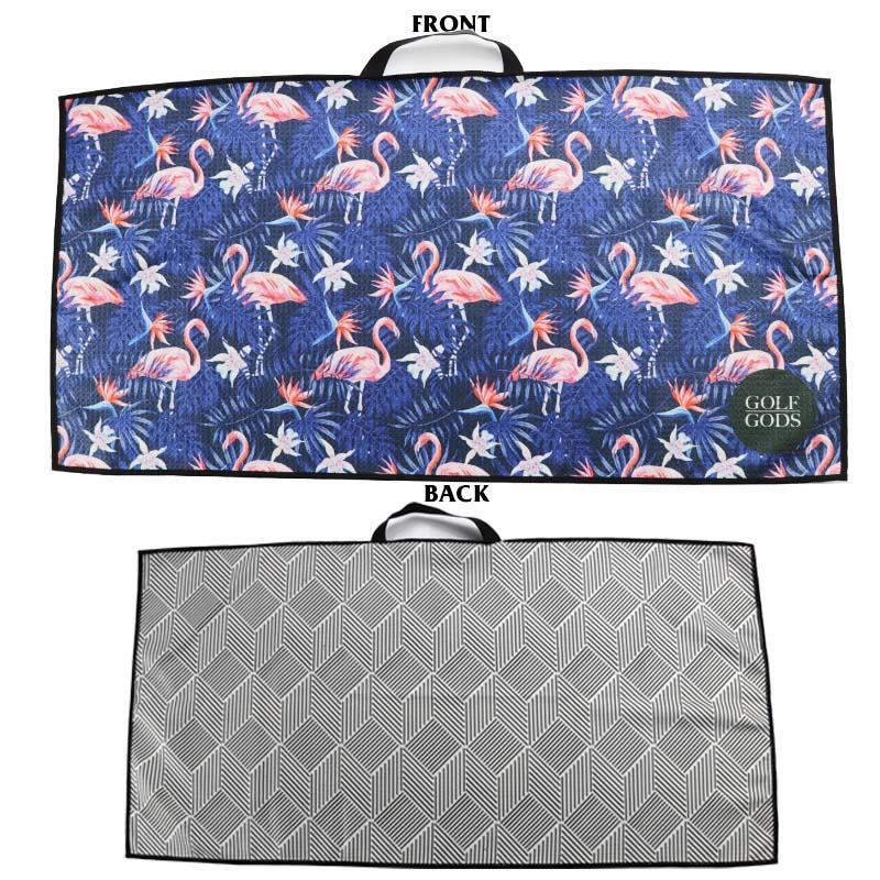 Flowers & Flamingos Golf Towel