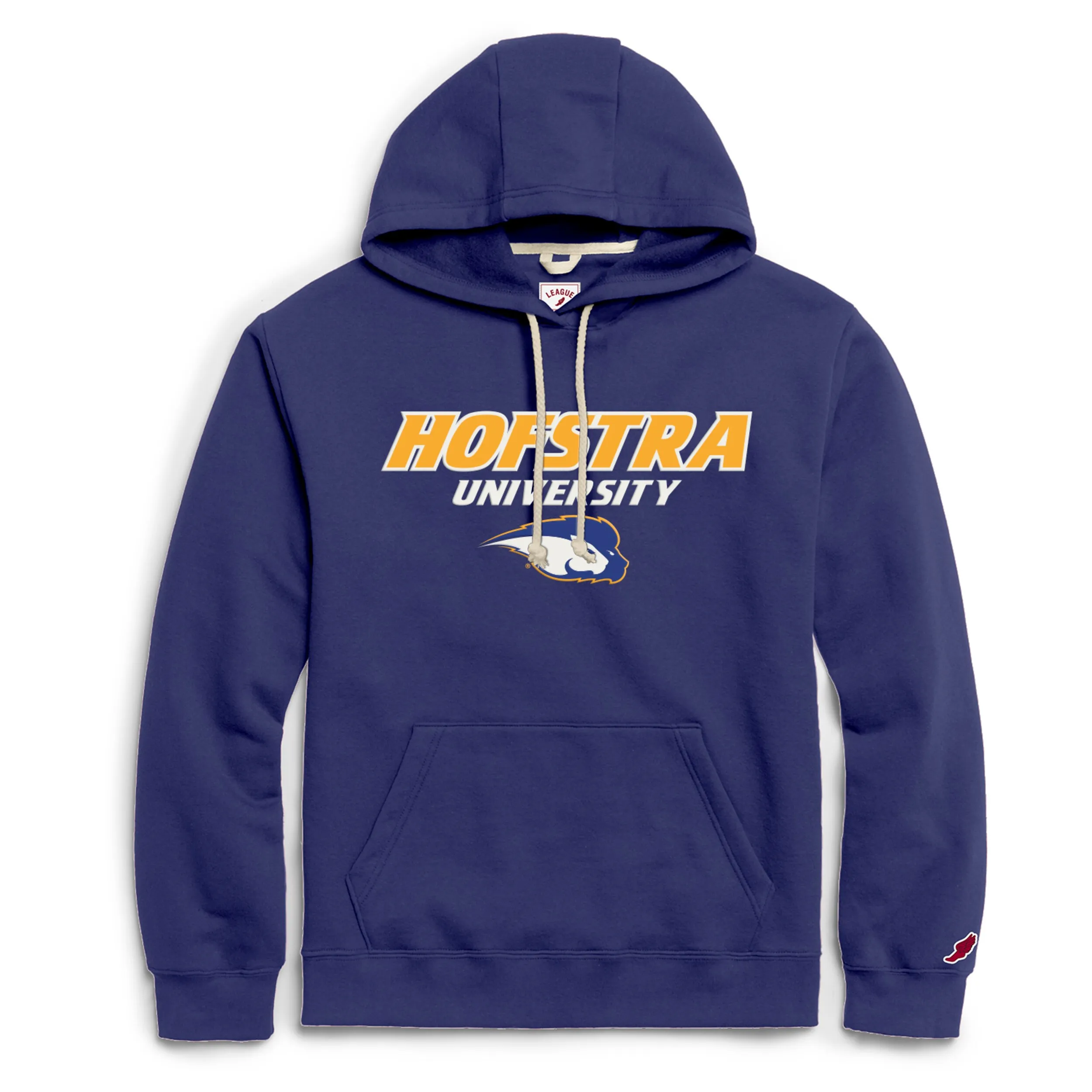 Mens LEAGUE RBL Hofstra University Sewn FSN Mark Essential Fleece Hood