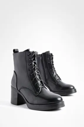 Mid Height Chunky Combat Boots