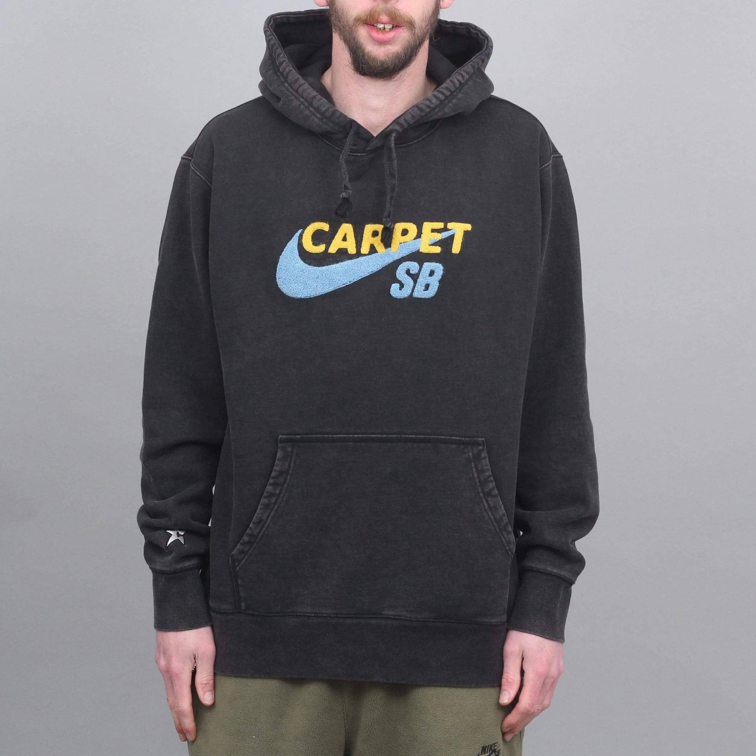 Nike SB X Carpet QS Fleece Hood Black / Black / Speed Yellow