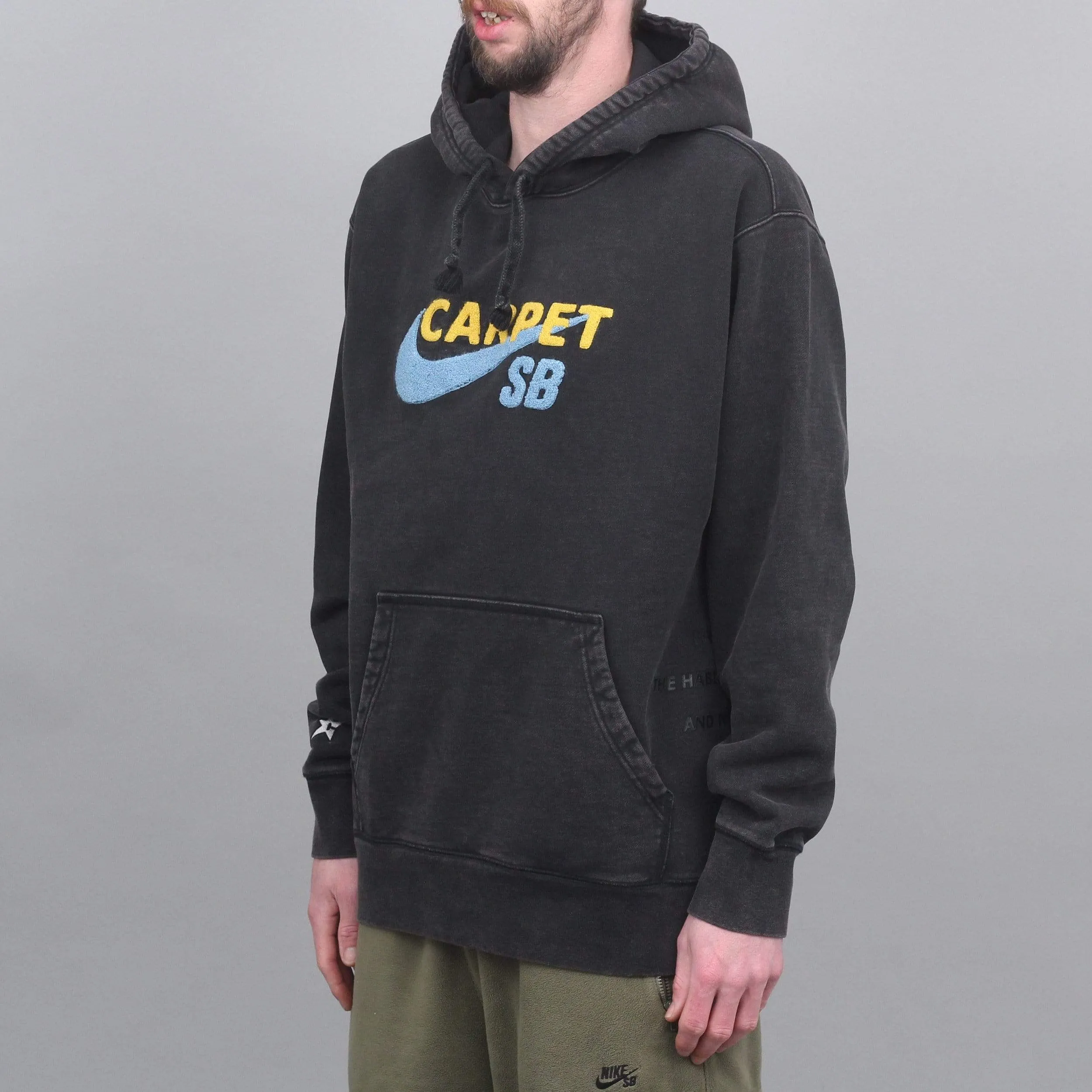 Nike SB X Carpet QS Fleece Hood Black / Black / Speed Yellow