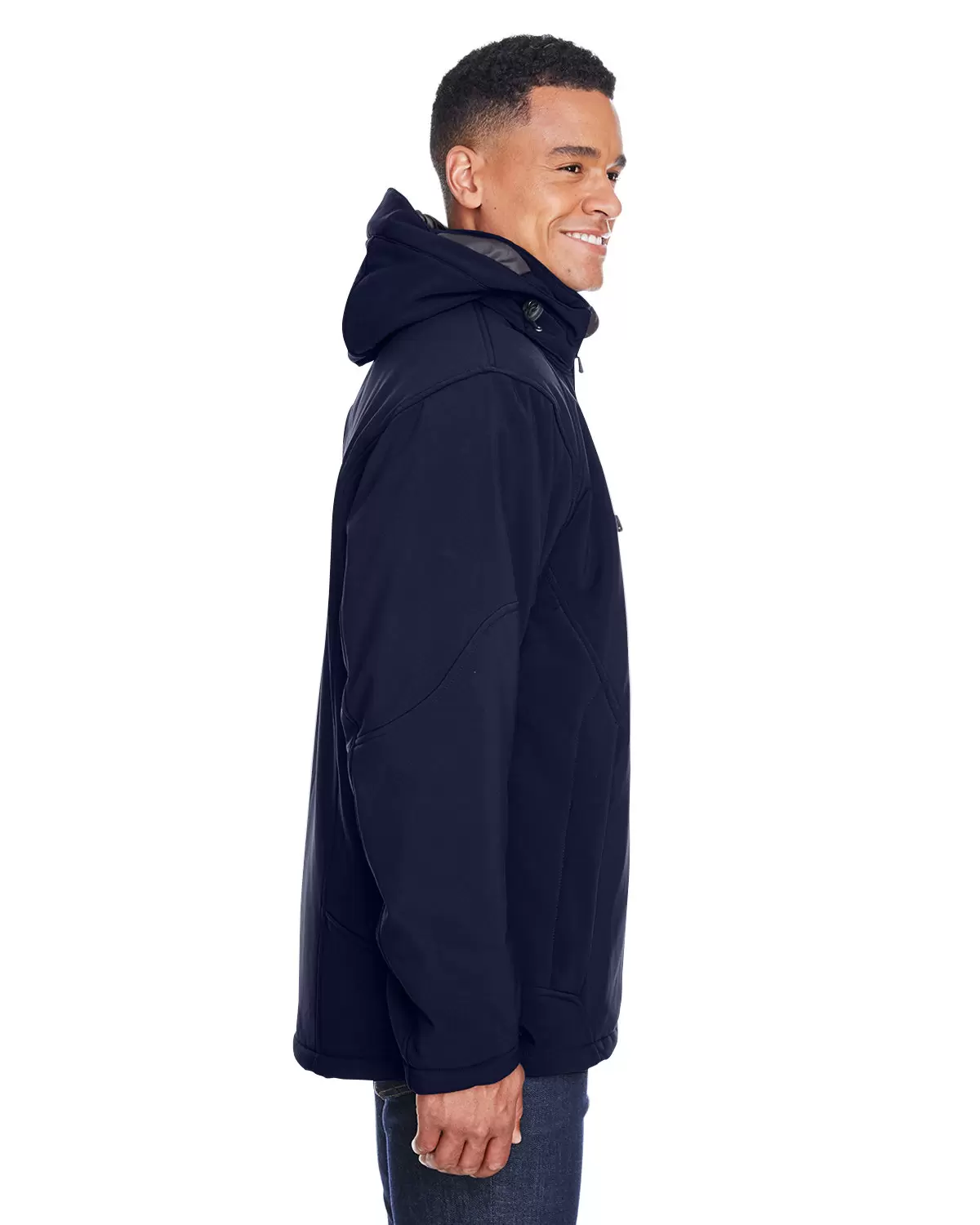 North End 88159 Men's Glacier Insulated Three-Layer Fleece Bonded Soft Shell Jacket with Detachable Hood SKU: 88159