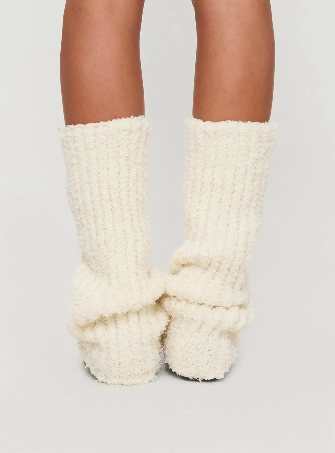 Queensway Boucle Legwarmers Cream