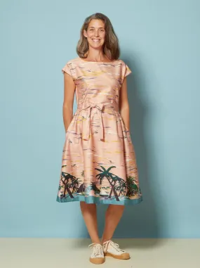 Sacs of Ashbourne   Palava Beatrice Cap Pink Desert Island Dress