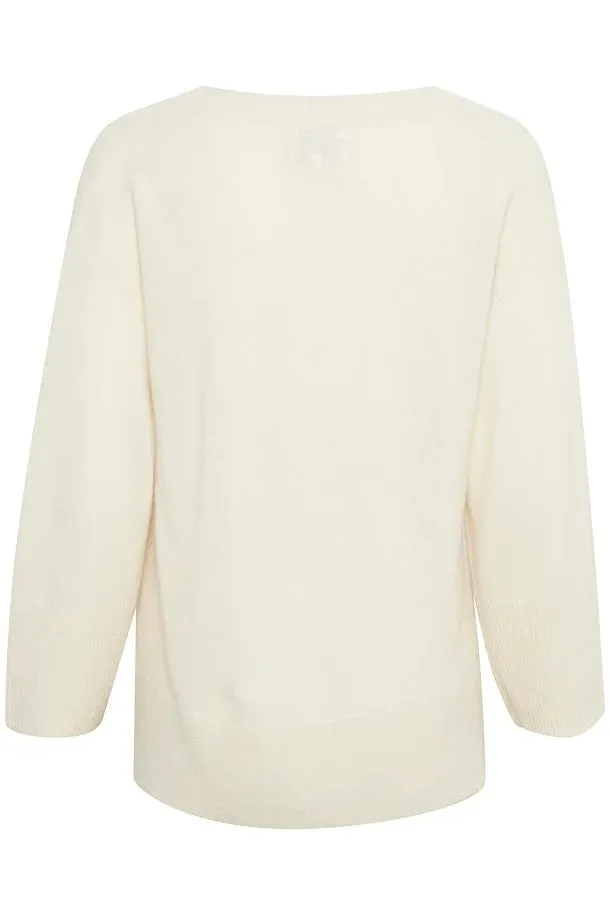 Sacs of Ashbourne   Part Two Hellin Cashmere Sweater -White Cap Grey