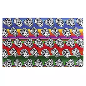 Serape Sugar Skull White Golf Towel