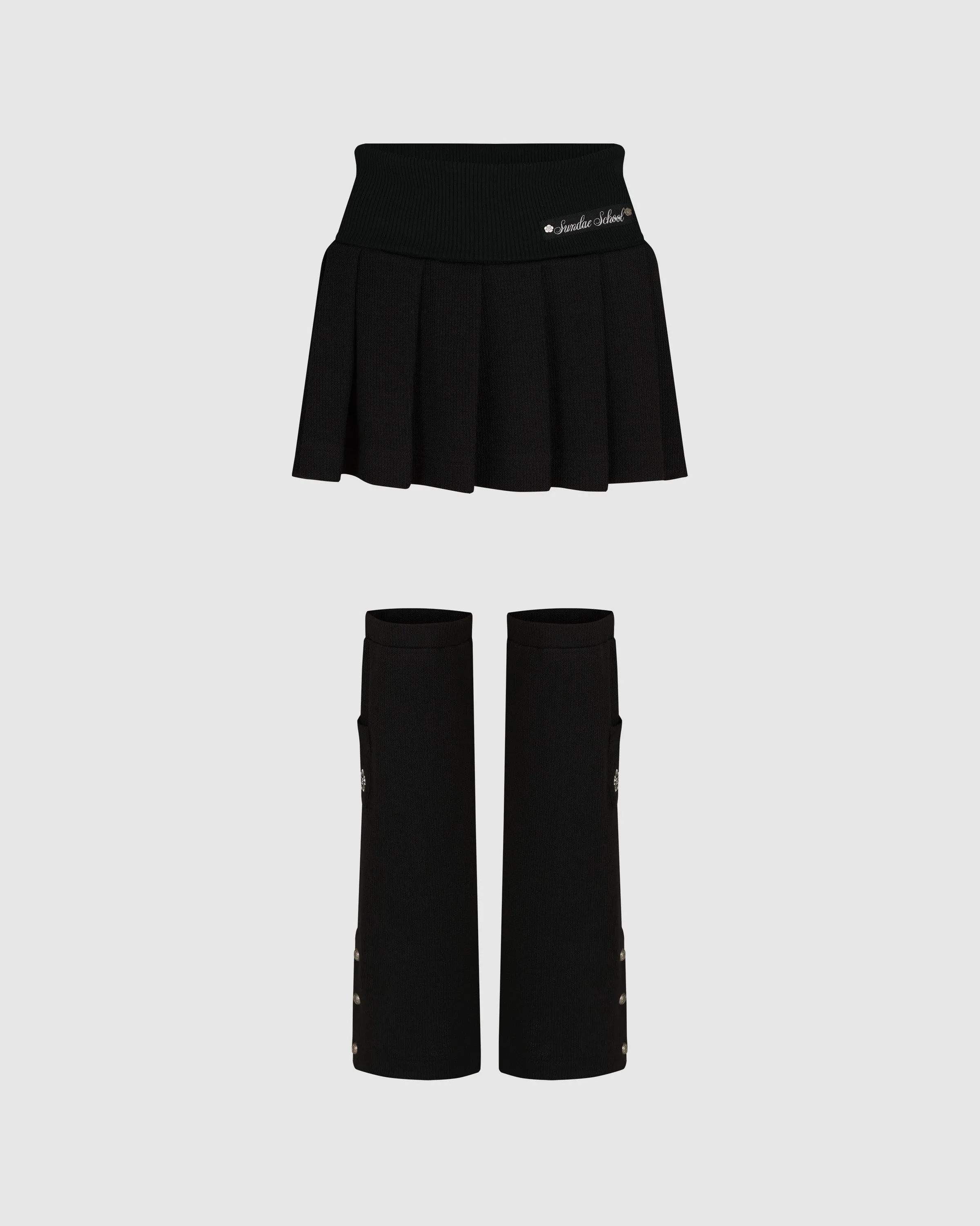 SOOT KNIT FOLD OVER SKIRT + LEGWARMER