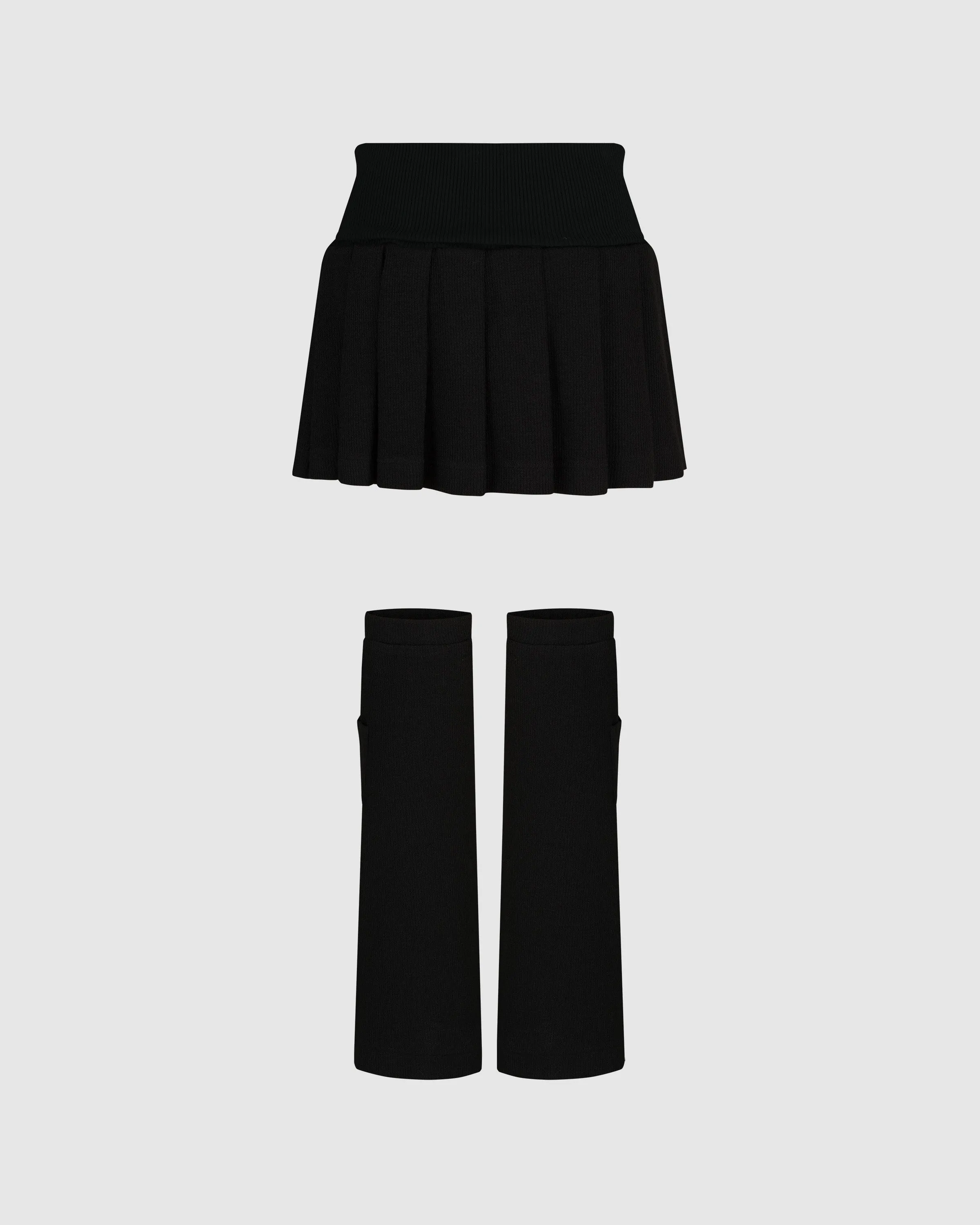 SOOT KNIT FOLD OVER SKIRT + LEGWARMER