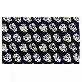 Sugar Skull Black Golf Towel