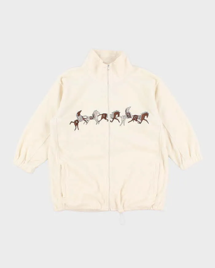 Vintage Horse Embroidered Fleece - XL