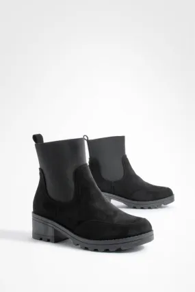 Wide Width Elastic Panel Chelsea Boots