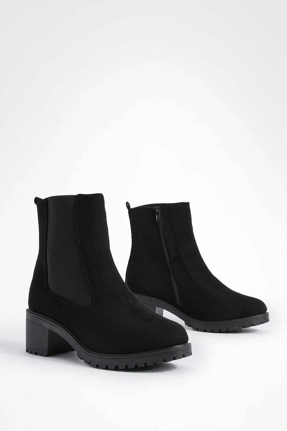 Wide Width Elastic Panel Tab Detail Chelsea Boots