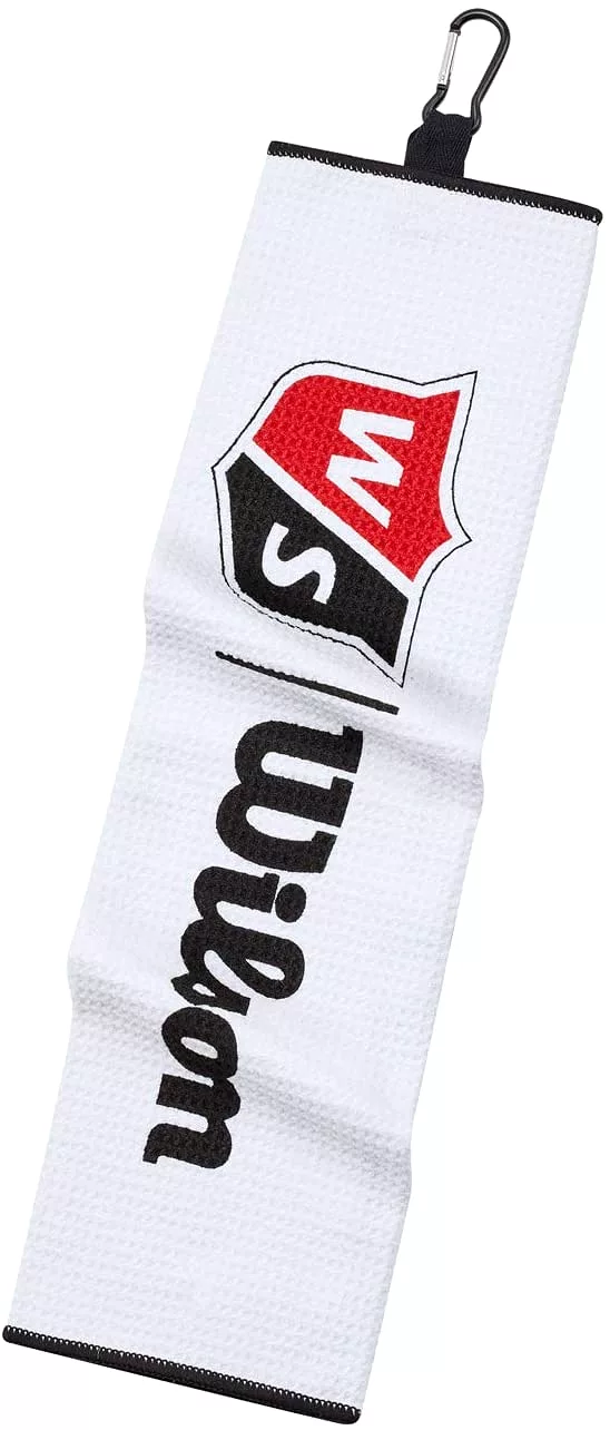 Wilson Staff Tri-Fold Waffle Golf Towel - White - 16 x 21