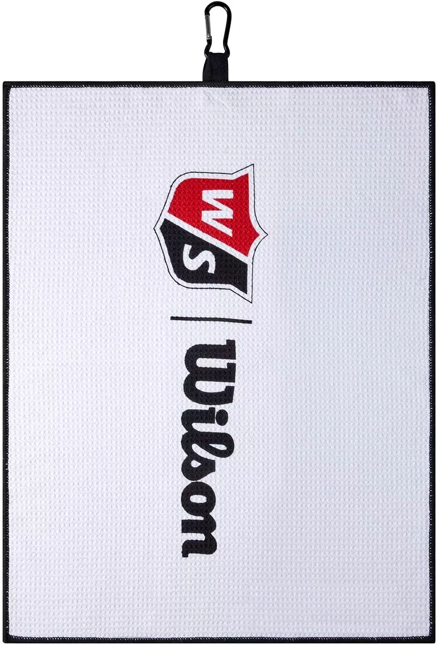 Wilson Staff Tri-Fold Waffle Golf Towel - White - 16 x 21