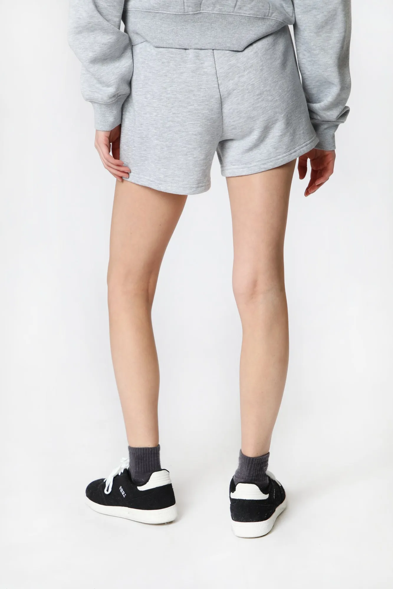 Womens Enygma Basic Fleece Skull Shorts